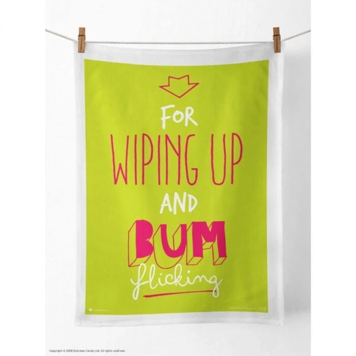 Adult novelty tea towel ( Bum Flicking ) secret santa - Изображение 1 из 1