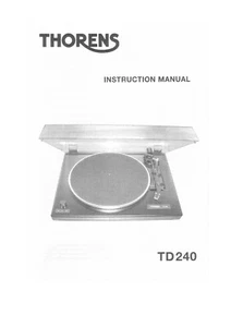 Bedienungsanleitung-Operating Instructions für Thorens TD 240 - Bild 1 von 1