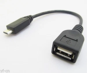 1pc 17cm Host OTG Adapter Cable Micro 5pin USB Male Plug to USB Female Jack - Picture 1 of 2