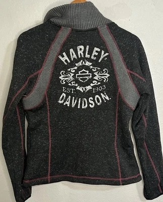Chaqueta gráfica Harley Davidson polar cremallera completa para mujer! Talla Grande L Foto 1 de 4