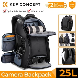 K&F Concept 25L Camera Backpack Camera Bags Rucksack for DSLR Photographers SLR - Picture 1 of 8