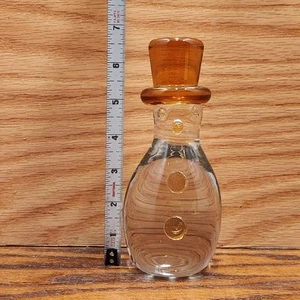 Blenko Kunst Glas 6,5" Bernstein Klar Vintage Schneemann Figur Aufkleber Figur 711A - Bild 1 von 11