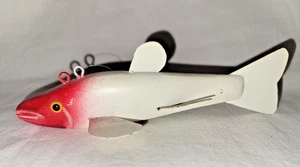 Vintage Don Bethel Fisch Spearing Lockvogel rot + weiß Angeln MN 5 7/8" - Bild 1 von 11