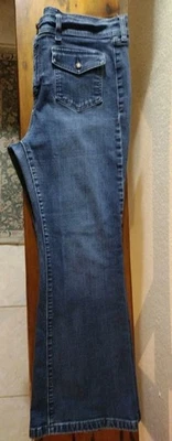 Pantalones de mezclilla Gap años 70 acampanados tiro alto para mujer 33 (medidas 33x31) 16 Reg. Denim lavado mediano Foto 1 de 4