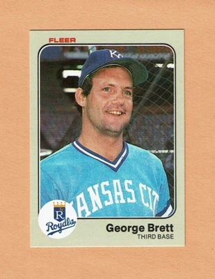 1983 Fleer 108 George Brett 堪萨斯城皇家队近乎完好-MT 或更好 — 第 1/2 张图片