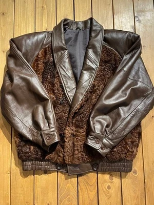 Piel Sukajan Marrón Vintage Ropa Street Outerwear Sin Marca - Imagen 1 de 4