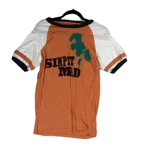 Alice In Wonderland Mad Hatter Disney Store baseball T Shirt Small - Picture 1 of 6