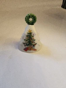 Vintage Lefton Porcelain Christmas Tree Shape Tree Design Japan 1199 Ornament 3" - Picture 1 of 3