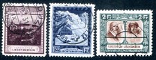 LIECHTENSTEIN 1930 104A,106B,107A gestempelt HÖCHSTWERTE (Z2217