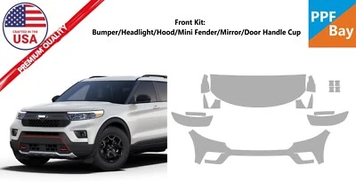 Kit completo de precorte de película de protección de pintura delantera PPF para Ford Explorer Timb 2021-2024 Foto 1 de 4