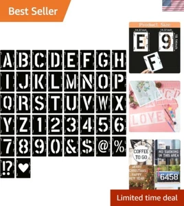 18 Inch Letter Stencils Symbol Numbers Craft Stencils, 42 Pcs Reusable Alphab... - Picture 1 of 8