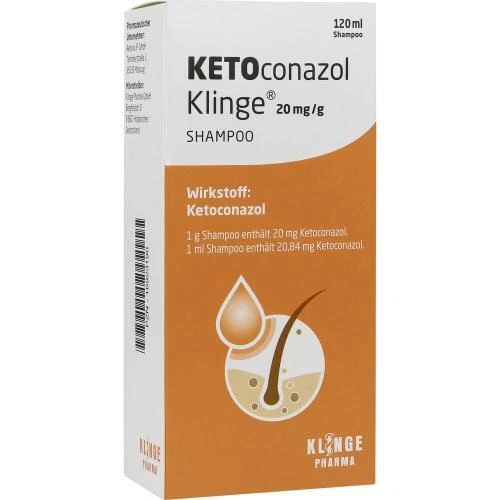 KLINGE PHARMA GMBH KETOCONAZOL Klinge 20 mg/g Shampoo 120 ML PZN 16923190