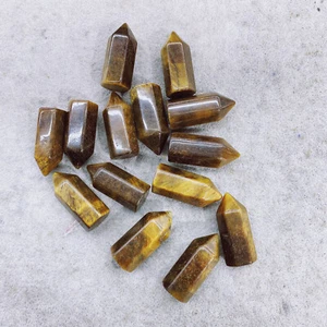 10pcs Natural Tiger's-eye Reiki Gemstone tower Crystal Quartz Healing Decorate - Picture 1 of 8