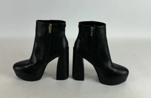Botas Guess Mujer Gruesas Plataforma Tacones Cremallera Negras Talla 7.5 - Imagen 1 de 7