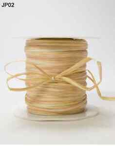 5 Yards Ombre Paper Raffia Ribbon - May Arts - JP02 - Natural 