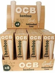 OCB Bamboo Cones - Unbleached Small Size 10 Pack (80 Cones) - Picture 1 of 1