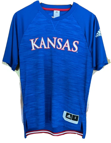 Adidas | Blue | Adult Small | NCAA | KU | University of Kansas | Practice Shirt Cover