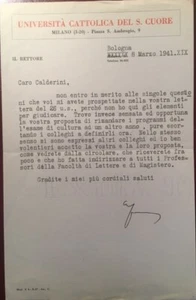 Lettera firmata da Agostino Gemelli - Picture 1 of 1