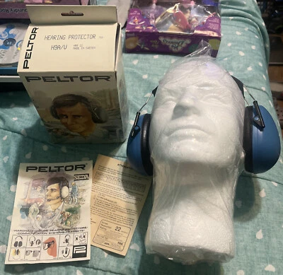 Protector Auditivo Peltor H9a Azul Pan Am De Colección con Nuevo En Caja Original Raro Suecia Foto 1 de 4