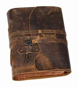 Journal Leather Notebooks Vintage Books Handmade Deckle Edge Paper Leather Bound