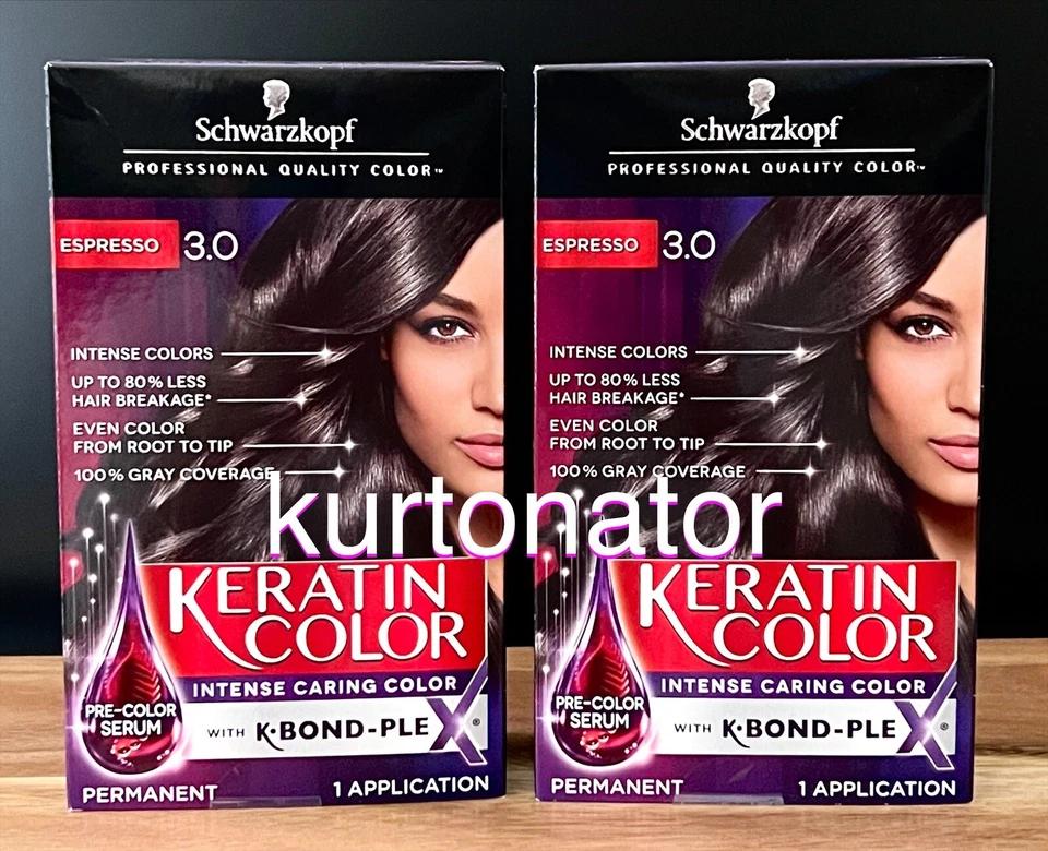 Schwarzkopf Keratin Permanent Intense Caring Hair Color 3.0 Espresso