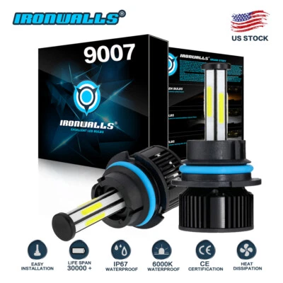 6-sides 9007 LED Headlight for Truck Peterbilt 377 385 International Harvester - Image 1 of 4