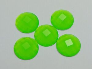 250 Neon Colour Flatback Acrylic Round Rhinestone Gems 20mm No Hole Wholesales