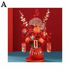 Chinese New Year Decoration 2024 Red Fu Money Bag Vase Resin W8 New S3F1