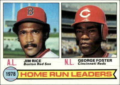 1979 Topps #2 1978 Home Run Leaders (Jim Rice / George Foster) - Image 1 of 2