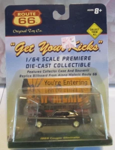 Route 66 'Get Your Kicks' Black 1969 Cougar Eliminator ~ Sealed 1:64 - Picture 1 of 7