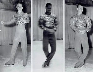 1962 Drahtfoto 3 Sequence Spinning Eiskunstläufer Ronnie Robertson Ice Capades - Bild 1 von 2