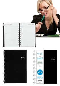 Blue Sky 2022 Weekly Monthly Planner 5" X 8" Flexible Cover Wirebound Enterprise - Picture 1 of 12