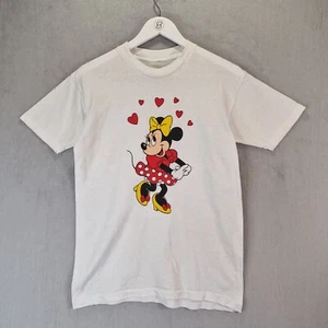 Vintage Disney Minnie Mouse T-Shirt Womens Medium White 90s Single Stitch - Picture 1 of 11
