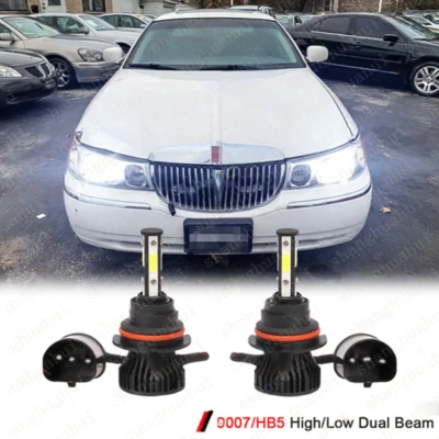 For Lincoln Town Car 1995-2002 6000K 9007 LED Headlights Bulbs High-Low Beam Kit - Image 1 of 4