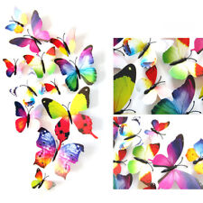 12pcs 3D Butterfly Design Decal Art Wall Sticker Room Decorations House Decor US