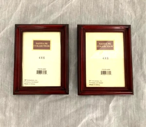 2 Vintage Santa Fe Collection 4x6" Picture Photo Frames - Picture 1 of 2