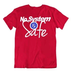 Mon Système Est Sûr Tshirt Humour Drôle Tee Programmeur Internet Chemise - Imagen 1 de 8