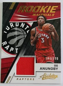 Camiseta Panini Absolute RM-OGA 2017-18 Rookie Materials OG Anunoby #/199 Raptors - Imagen 1 de 2