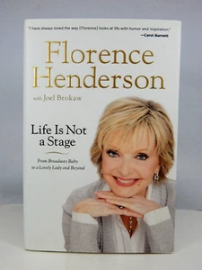 Florence Henderson (Mrs. Brady!) SIGNED Book - Life Is Not A Stage, 1st Edition - Foto 1 di 2