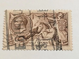 GREAT BRITAIN SCOTT 179 HALF CROWN STAMP CANCELED - Bild 1 von 2