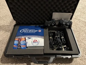 Bud Light Sony PS3 PlayStation 3 Slim 160 GB Console Tested Complete Case Cords - Picture 1 of 13
