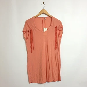 NEW Vigorella Top One Size Orange Merino Cotton Polyamide Blend Stretch Tunic - Bild 1 von 8