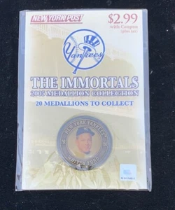*NEW SEALED* 2005 NEW YORK POST NY YANKEES IMMORTALS MEDALLIONS WHITEY FORD - Picture 1 of 2