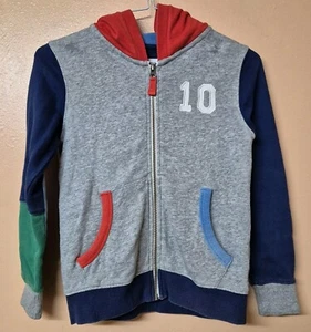 Boden Jacket Grey Hooded Full Zip Jersey Hoodie Age 7-8 Years - Picture 1 of 7