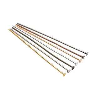 DIY 16MM-70MM Silver Plated Flat Pins Jewellery Making Findings Head Pins - Picture 1 of 12