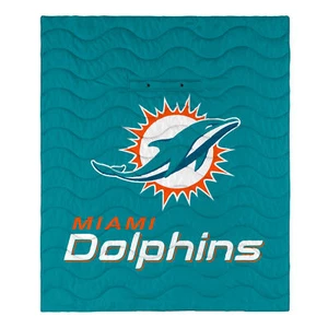 FOCO NFL Miami Dolphins Exclusive Outdoor Wearable Big Logo Blanket, 50" x 60" - Picture 1 of 5