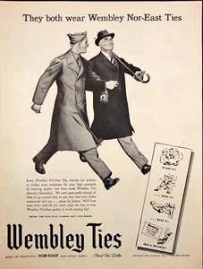 1943 Wembley Ties Military or Civilian Wear New Orleans WWII Vintage Print Ad - Picture 1 of 6