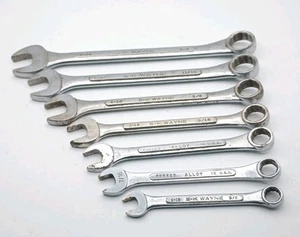7 - Sk S-K Combination Wrench Set Sae 3/4, 11/16, 5/8, 9/16, 1/2, 7/16, 3/8" - Picture 1 of 2
