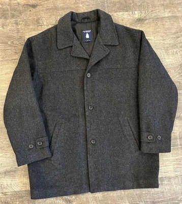 MEN'S Roundtree and Yorke Outdoors 100% WOOL  DRESS COAT Size XL Charcoal - Image 1 of 4