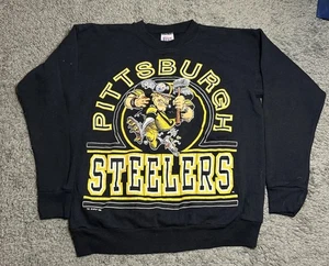 Maglione vintage anni 80 Pittsburgh Steelers 1988 NFL RARO made Usa Jack Davis - Foto 1 di 8